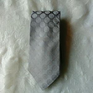 J. Ferrar grey silver based tie